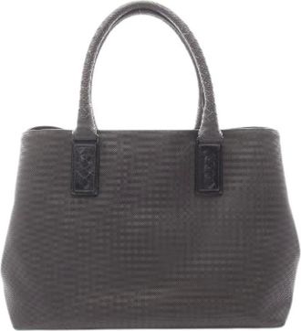 Bottega Veneta Pre-owned Tote Bags, male, Brown, Size: ONE SIZE Pre-owned Marco Polo Leather Tote Bag