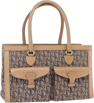 Dior Pre-owned Handbags, female, Brown, Size: ONE SIZE Pre-owned Trotter Canvas Hand Bag