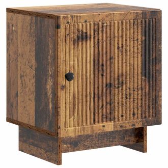 vidaXL Armario De Noche Madera Envejecida 43 X 34,5 X 50 Cm Vidaxl