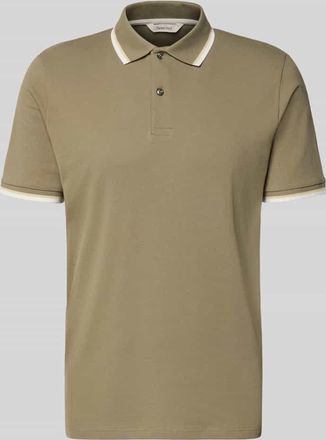 Selected Slim Fit Poloshirt aus Bio-Baumwoll-Mix Modell SLIM ATLAS SPORT in Oliv, Gr&ouml;&szlig;e XXL