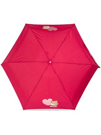Moschino Paraplu met teddybeerprint - Rood