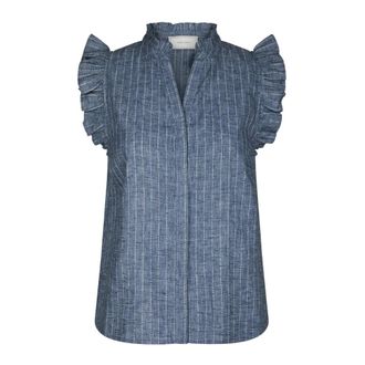 Neo Noir Dames, Blouses & Shirts, Blauw, Maat: XS