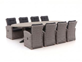 Intenso Furniture Intenso Mazzano/ROUGH-Y Ellips 280cm dining tuinset 9-delig verstelbaar