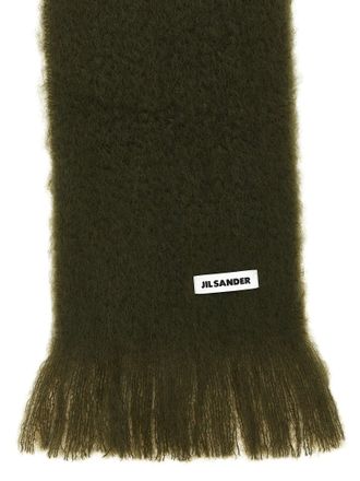 Jil Sander Mohair Wool Blend Scarf - Green