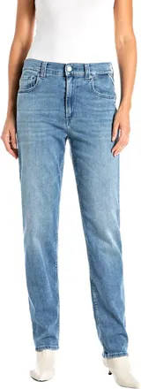 Replay Jeans, Dames, Blauw, W29 L30, Katoen, Maijke Straight High Rise Jeans
