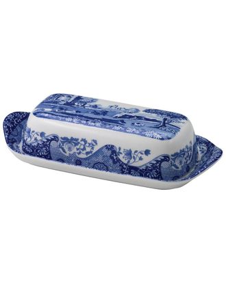 Spode Blue Italian Covered Butter Dish