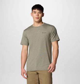 Columbia T-Shirt COLUMBIA, Herren, Gr. M, gr&uuml;n (stone gr&uuml;n), Obermaterial: 94% Polyester, 6% Elasthan, Shirts T-Shirt