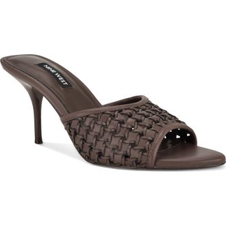Nine West Kirela Woven Sandal in Dark Brown at Nordstrom, Size 6.5