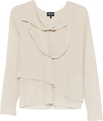 Giorgio Armani Draped Layered Blouse
