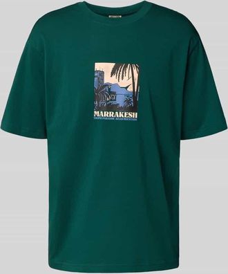 Only & Sons Relaxed Fit T-Shirt aus reiner Baumwolle Modell BEANE in Dunkelgruen, Größe XXL