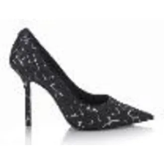 Jimmy Choo London Love Artwork Printed Canvas Pumps, Brand Size 34 ( US Size 4 )