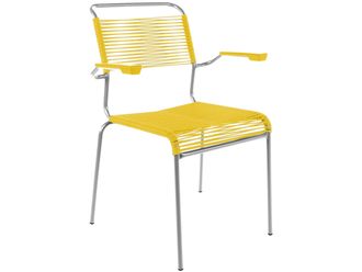 Schubiger M&ouml;bel Spaghetti-Stuhl S&auml;ntis mit Armlehne