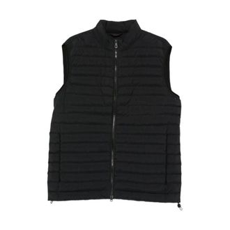 Peuterey Vests, male, Black, Size: M Moise Quilted Gilet with Zip