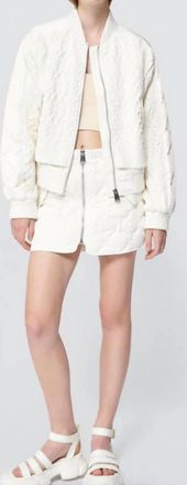 SIMKHAI Rollins Bomber Jacket In Eggshell