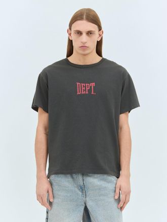 Gallery Dept. Mens Red Logo T-Shirt in Black Cotton - Size Small