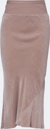 Rick Owens Velvet midi skirt
