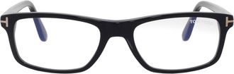 Tom Ford Blue Light Block Rectangular Mens Eyeglasses FT6119-B 001 53