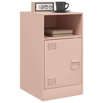 Berkfield Home Stylish Bedside Cabinets 2pcs Pink 34.5x39x62 cm Steel
