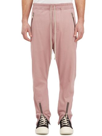 Rick Owens Mens Mod Tecuatl Track Trousers - Rose Gold Cotton - Size EU 48 (Mens)