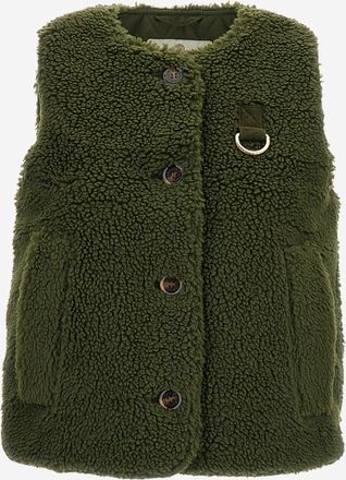 Barbour nylon vest met bonteffect