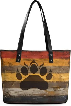 Generic Bear Gay Pride Flag Tote Bags for Women Cute Shoulder Purses Handbags