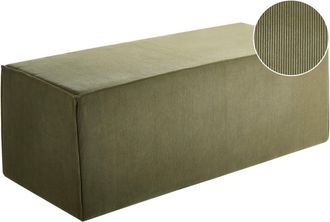 Beliani Puf Pana Verde oscuro