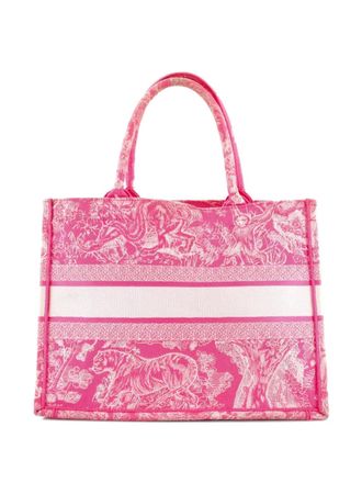 Dior Book Embroidered Canvas Medium tote bag - Roze