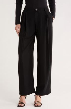 Vince Drop Waist Pleated Pants in Black at Nordstrom Rack, Size 10