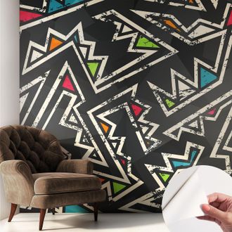 Tulup Carta Da Parati Autoadesiva - Fotomurale - Alta Qualit&agrave; - Per La Cucina - Camera Da Letto - Geometria Energica 250x250 Cm
