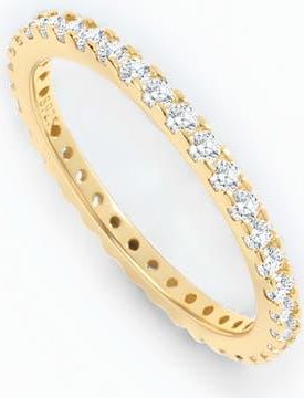 Mint & Lily April Birthstone Eternity Stacking Ring in 18K Gold Over Sterling Silver at Nordstrom, Size 10
