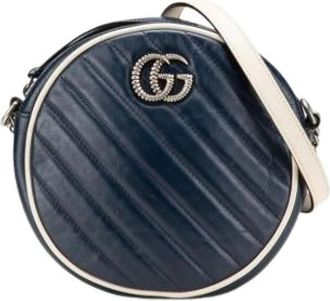 Gucci Pre-owned Cross Body Bags, female, Blue, Size: ONE SIZE Pre-owned Vintage Shoulder Bag