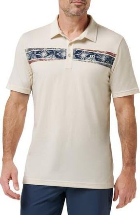 Travis Mathew Postcard Market Stripe Polo in Birch at Nordstrom Rack, Size Xxx-Large