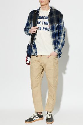 Dsquared2 T-shirt With Patch, Mens, Cream