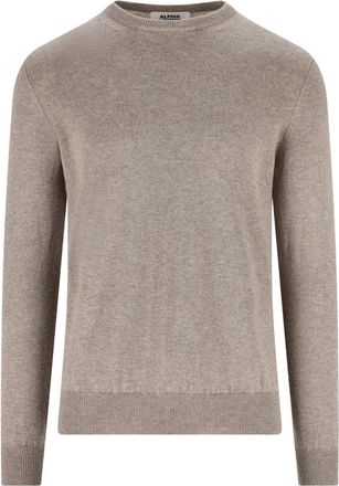 Alpha Studio Maglione girocollo in cashmere - Toni neutri