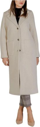 Ichi Knopen Woolmix Jas - Dames - Mantel - Beige - S - Wol - Jassen