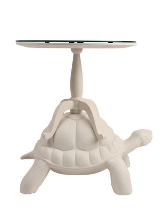 QEEBOO Mesa de Centro Turtle Carry Blanca