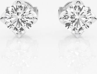 Grown Brilliance 14KT White Gold 2.00 Carat Lab Grown Diamond Stud Earrings for Women