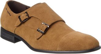 Karl Lagerfeld Karl Lagerfeld Double Monk Cap Toe Suede Loafer