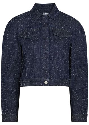 Jacquemus La Veste De-nimes Ovalo Denim Jacket - Navy - 38 (UK10 / S)