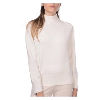 Gran Sasso Turtlenecks, female, White, M, Stylish Lupetto Jumper