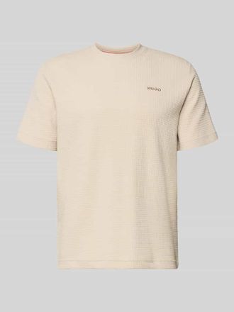 HUGO BOSS Regular Fit T-Shirt aus Baumwoll-Mix Modell AUSTIN in Offwhite, Gr&ouml;&szlig;e XXL