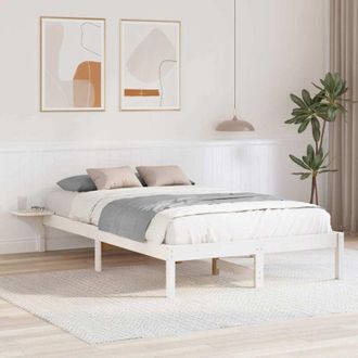 vidaXL Bed Frame White White Vidaxl