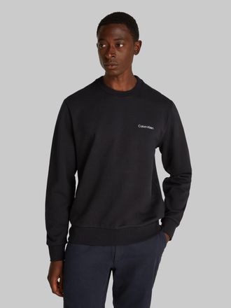 Calvin Klein Sweatshirt CALVIN KLEIN CP-LINEAR BOX LOGO SWEATSHIRT, Herren, Gr. XL, schwarz, Sweatware, Obermaterial: 100% Baumwolle, bedruckt, normal h&uuml;ftlang, Ru