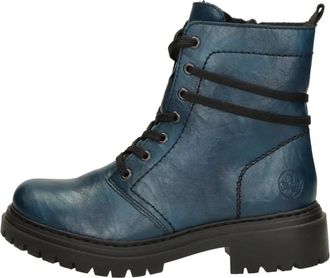 Rieker Lace-up Boots - Dames - Veterlaarzen - Blauw - 39 EU - Schoenen