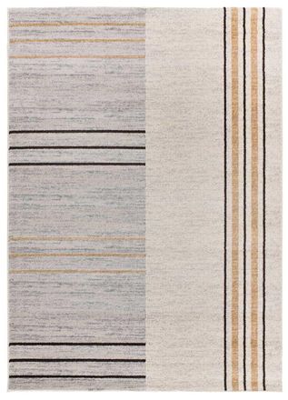 Atticgo Alfombra geom&eacute;trica gris/beige 133x190 cm