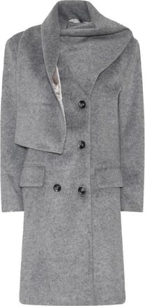 Bruuns Bazaar Double-Breasted Coats - Dames - Mantel - Grijs - XL - Jassen
