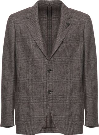Lardini Classic Wool Jacket with Iconic Pin