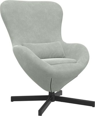 vidaXL Sillón huevo Gris Claro Terciopelo Vidaxl