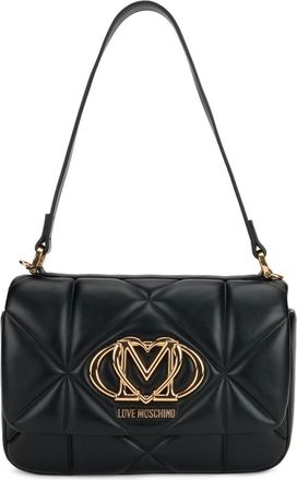 Love Moschino Gewatteerde Schoudertas - Dames - Tassen - Zwart - Maat: ONE Size Poliester