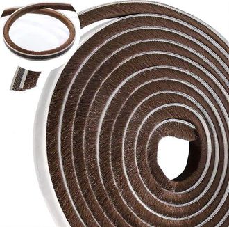 No Brand Cinta De Cepillo Autoadhesiva De 10 M Para Puertas Correderas, Resistente Al Viento Y Al Polvo, Para Puertas Correderas, Ventanas Y Armarios, Color Ma